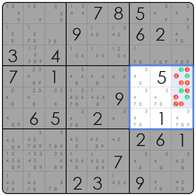 sudoku naked pairs technique
